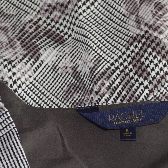 Rachel Roy Giles Floral Houndstooth Dress Sz 6 - Picture 5 of 7